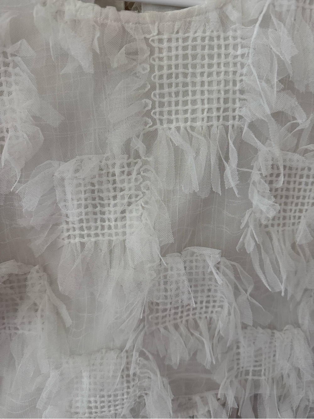Anthropologie Maeve ruffle mesh top size XL - Picture 7 of 8